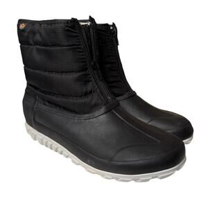 Bogs Black Ankle Booties with Light Soles
